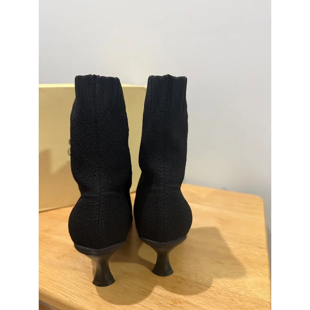 BelleVoyage Minimalist Pointed Toe‎ Stiletto Ankle Boots black size 7.5